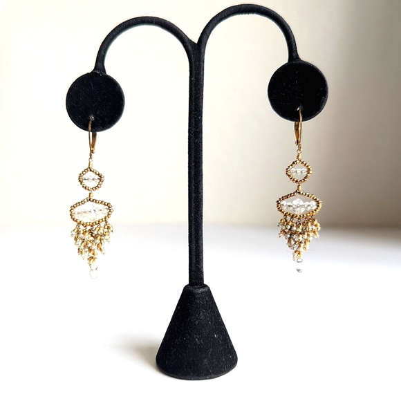 bo j.c. 14k rolled gold earrings Luxury Artisan Mini Handwired Pearls Galore 💎 - Picture 6 of 12